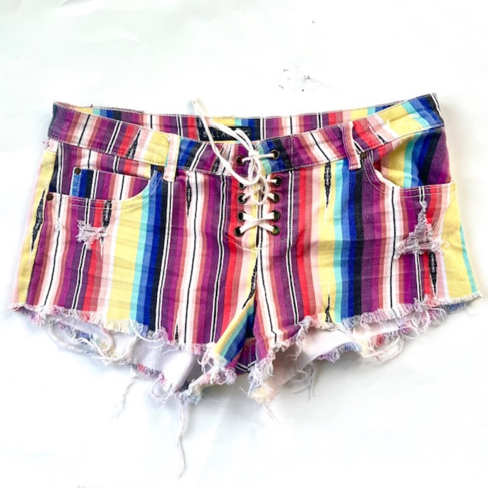 Colorful Striped Women's Shorts